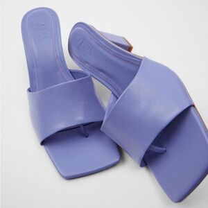 Zara Purple Sandal Block Heel